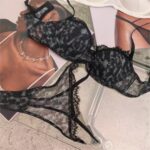 Sexy Women's French Thin Leopard Lace Bra Set for Large Breasts, Minimizing and Anti-Sagging Underwear - imagine 12