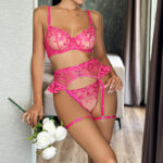 Love Embroidery Splicing Strap Sex Underwear Sex Underwear Set