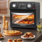 12.5 Qt Air Fryer With Dual Knob Control, Temperature Range, 60-Min Timer, Presets For French Fries, Pizza, Chicken, Fish, And Toast Healthy Oil-Free Cooking Oven
