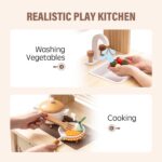 Robud New Large Kids Toddlers Kitchen Playset Wooden Play Toy With Accessories - imagine 5