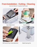 Vegetable Chopper Mandoline Slicer All-in-1 Food Veggie Cutter 9 Blades - imagine 3