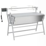 BBQ grill with rotisserie made of iron and stainless steel - imagine 8