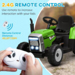 12V Ride on Tractor with Trailer - imagine 5