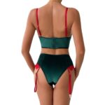 Christmas European and American Style Lingerie Set with Bow Tie Two Pieces - imagine 5