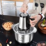 Stainless Steel Meat Grinder Small Household Automatic Cooking Machine - imagine 2