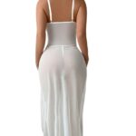 Sexy Underwear Pure Desire Transparent Mesh Slit Nightgown Wholesale Lingerie for Women - imagine 5