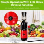 1Pc Cold Press Juicer Machine 300W Electric Slow Masticating Juicer For Whole Vegetable And Fruit With Reverse Function 2 Containers Cleaning Brush Clear Marks Easy Cleaning Fedex Shipping - imagine 3