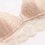 Sexy Lace Bra Set for Women French Style Thin Strap Backless Triangle Cup Wireless Bra Set - imagine 4