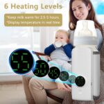 1Pc Portable Bottle Warmer Baby Milk Warmer Milk Formula Warmer For Travel With 6 Heating Levels USB Rechargeable Keep Milk Warm For 5 Hours No Bottle Included - imagine 9