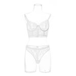 Eyelash Small Flower Lace Sexy Underwear Bra Sex Set - imagine 5