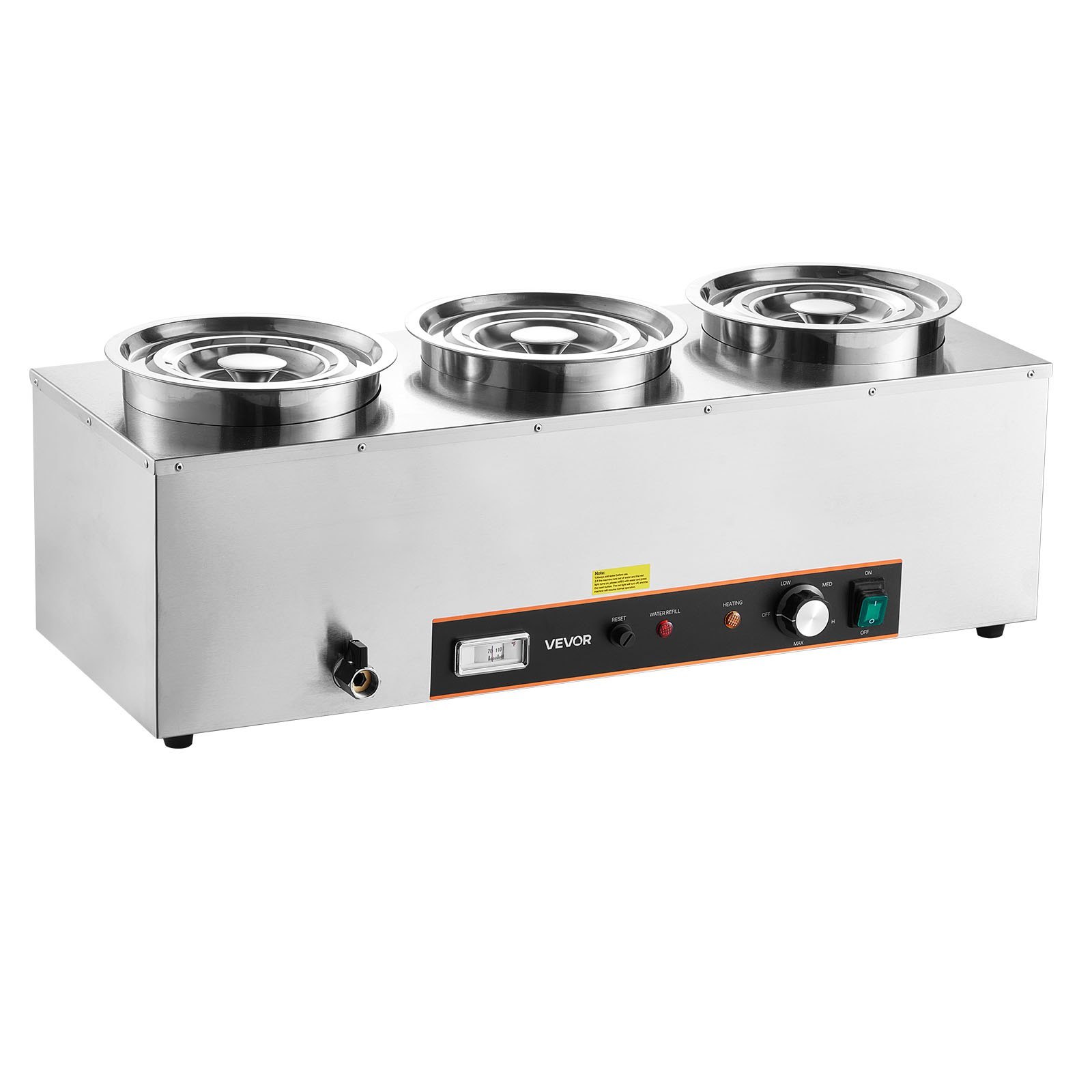 9a0c9fa3-c6ce-4b3c-9f72-62e6c44aacf8.jpg Commercial Soup Warmer Soup Station With 3*6.34Qt Pot Soup Kettle Warmer - imagine 1