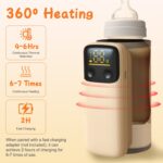 1Pc Portable Bottle Warmer With Night Light On The Go Baby Milk Warmer Milk Formula Warmer For Home Travel With 6 Heating Levels - imagine 6