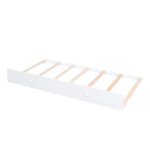 Twin Size Daybed with Storage Arms Trundle and Charging Station White - imagine 3