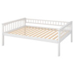 Full over Full Bunk Bed with Drawers Convertible Beds White - imagine 4