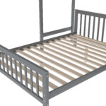 Twin over Full Loft Bed with Staircase Gray - imagine 15