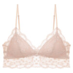 Sexy Lace Bra Set for Women French Style Thin Strap Backless Triangle Cup Wireless Bra Set - imagine 7