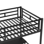 Metal Loft Bed Frame with Desk No Box Spring Needed Twin Black - imagine 6