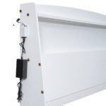 Full Size Platform Bed with Storage LED Headboard  Twin Size Trundle and 3 Drawers White - imagine 7