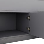 Twin Size Captain Platform Bed Frame with Storage Bookcases and Shelves,Four Drawers, Gray - imagine 19