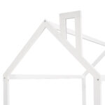 {Slats are not included}Twin Size Wood Bed House Bed Frame with Fence for KidsTeens Girls Boys {White} - imagine 14
