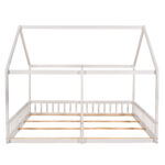 Twin Size House Platform Beds Two Shared Beds White - imagine 10