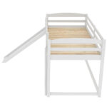 Twin over Twin Bunk Bed with Convertible Slide and Ladder White - imagine 10
