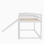 Twin over Twin Bunk Bed with Convertible Slide and Ladder White - imagine 8
