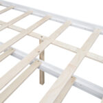 Full Size Platform Bed with Storage LED Headboard  Twin Size Trundle and 3 Drawers White - imagine 11
