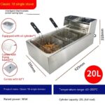 Commercial Stainless Steel Deep Frying Pan Temperature Control Large Capacity - imagine 3