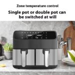 Large Capacity 8L Multi-functional Stainless Steel Double Pot Air Fryer - imagine 2