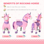 Kids Plush Toy Rocking Horse Pony Toddler Ride on Animal Rocker with Realistic Sounds - imagine 6