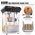 Popcorn Popper Machine Countertop Popcorn Maker 850W 8 Oz 48 Cups Black - imagine 4