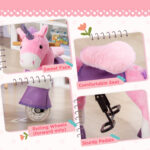 Kids Plush Toy Rocking Horse Pony Toddler Ride on Animal Rocker with Realistic Sounds - imagine 7