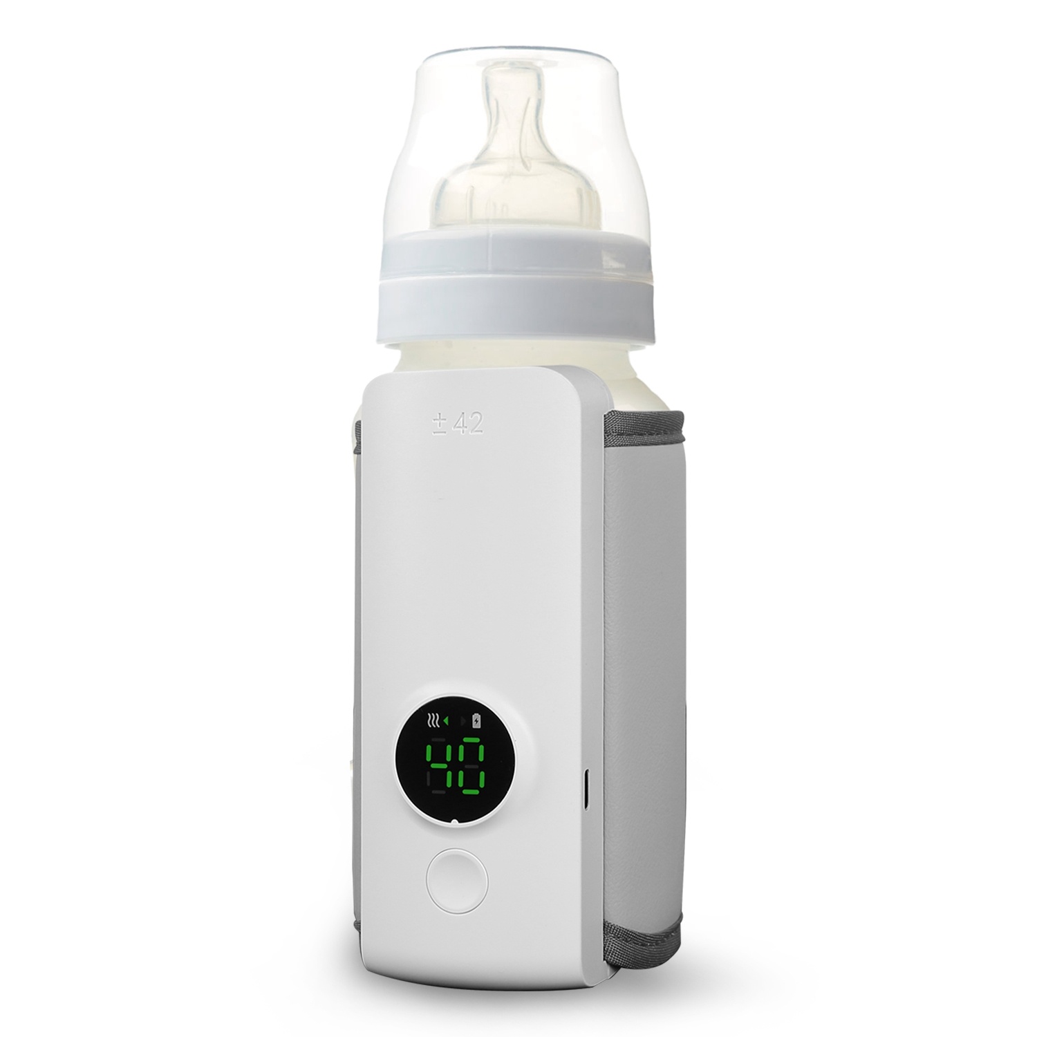 ad9988ce-2eab-4421-9bee-09d0b45f96f1.jpg 1Pc Portable Bottle Warmer Baby Milk Warmer Milk Formula Warmer For Travel With 6 Heating Levels USB Rechargeable Keep Milk Warm For 5 Hours No Bottle Included - imagine 1