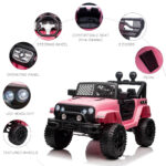Electric Off-Road Truck 12V Kids Ride On With Remote Control MP3 Music Adjustable Speed - imagine 5