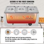 Commercial Electric Food Warmer 3-Pan Countertop Buffet 24QT Bain Marie - imagine 3
