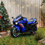 Kids Powered Ride-ons Toy, Kids Motorcycle For 3-6 Years, 12V Electric Ride On Motorcycle With Light Wheel & Bluetooth Music-Blue - imagine 4