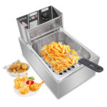Electric Fryer Silver Stainless Steel Single Cylinder - imagine 9