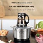 Stainless Steel Meat Grinder Small Household Automatic Cooking Machine - imagine 3