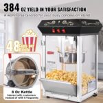 Popcorn Popper Machine Countertop Popcorn Maker 850W 8 Oz 48 Cups Black - imagine 3