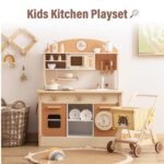 Robud New Large Kids Toddlers Kitchen Playset Wooden Play Toy With Accessories - imagine 7