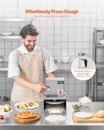 6 In Electric Pizza Dough Press Machine Pizza Pastry Sheeter Stainless Steel - imagine 3