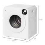 Compact Laundry Dryer 1300W Portable Clothes Dryer with 3.2 cu.ft Stainless Drum - imagine 3