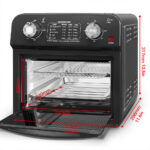 12.5 Qt Air Fryer With Dual Knob Control, Temperature Range, 60-Min Timer, Presets For French Fries, Pizza, Chicken, Fish, And Toast Healthy Oil-Free Cooking Oven - imagine 6