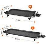 Electric Barbecue Grill Hot Plate Cooking BBQ Griddle Non-Stick Table Top Grill Griddle For Indoor Outdoor Camping Picnic - imagine 2