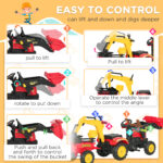 3 in1 Kids Ride On Excavator/Bulldozer - imagine 6