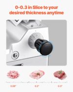 Meat Slicer 550W 12" Electric Deli Food Slicer For Frozen Meat Bread Cheese - imagine 4