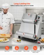 16 Inch Pizza Dough Roller Sheeter Semi-automatic Commercial Dough Press 390W - imagine 4