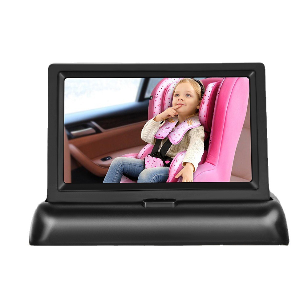 ddb9dcd2-58a7-457b-8bb2-e070eb09e211.jpg 12-24V Folding Screen For Baby Monitoring Images In Car With Cigarette Lighter Power Cord Night Vision Eight-lamp Camera - imagine 1