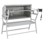 BBQ grill with rotisserie made of iron and stainless steel - imagine 2
